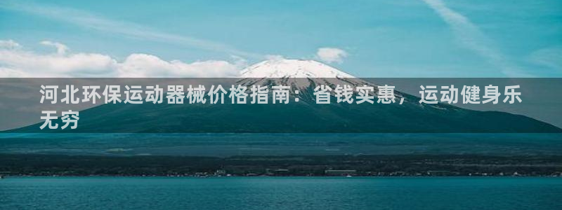 尊龙AG旗舰厅app下载：河北环保运动器械价格指南：