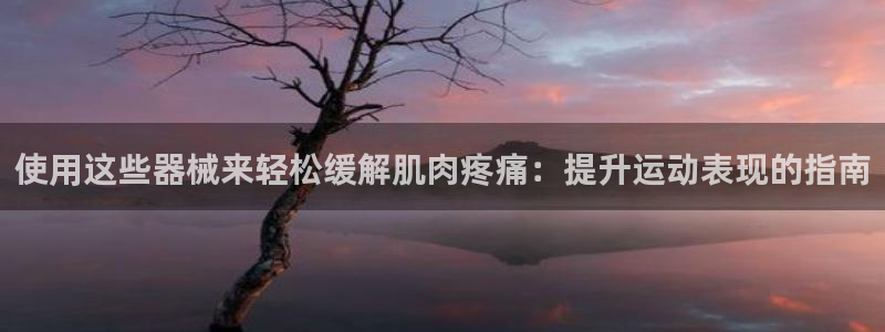 尊龙APP客户端平台：使用这些器械来轻松缓解肌肉疼痛