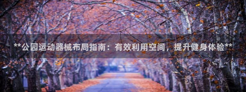 尊龙凯时人生就是搏客户：**公园运动器械布局指南：有
