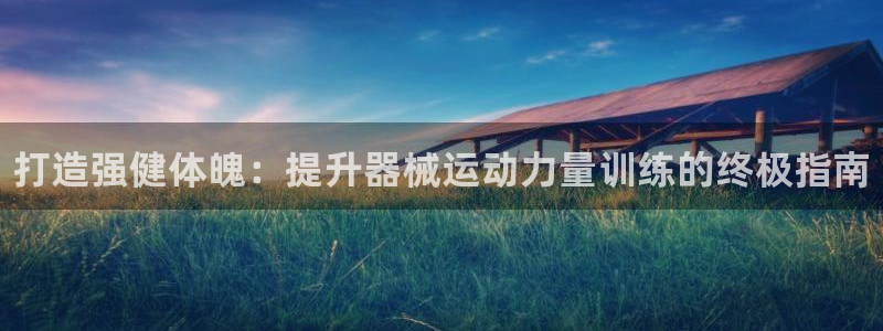 凯时尊龙官网网址：打造强健体魄：提升器械运动力量训练