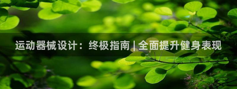 尊龙一生也走不出自己的童年：运动器械设计：终极指南 | 全面